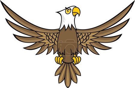 Illustration for Vector image of eagle with a white background - Royalty Free Image