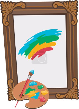 Illustration for Illustration of the picture  frame , painting - Royalty Free Image