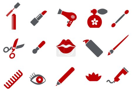 Illustration for Barber tools icons set, vector simple design - Royalty Free Image