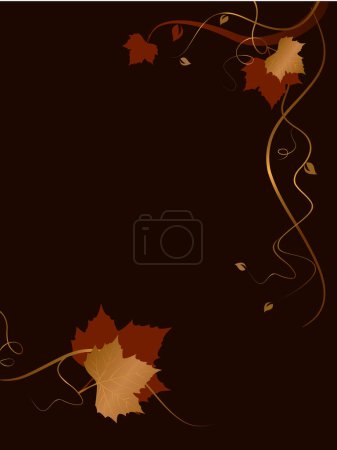 Illustration for Autumn leaves  vector illustration - Royalty Free Image
