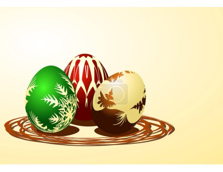 Illustration for Easter eggs  vector illustration - Royalty Free Image