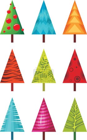 Illustration for Christmas trees se vector illustration - Royalty Free Image