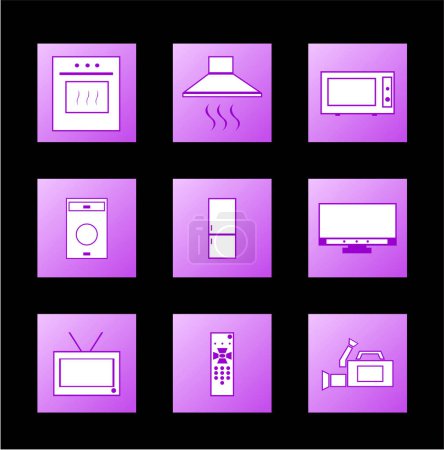Illustration for Set of different icons, vector illustration - Royalty Free Image