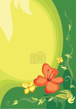 Ilustración de Fondo abstracto con flores - Imagen libre de derechos