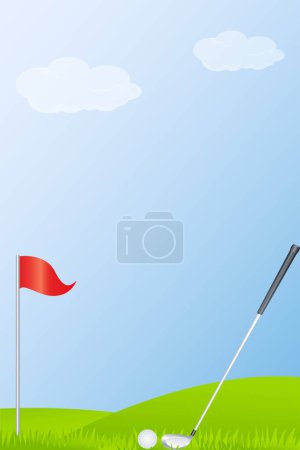 Ilustración de Golf fondo vector ilustración - Imagen libre de derechos