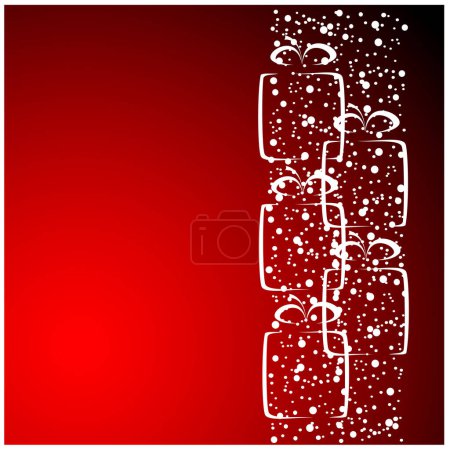 Illustration for Red christmas greeting card - Royalty Free Image