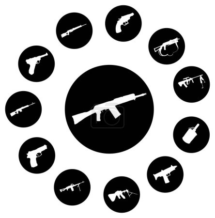 Ilustración de Vector conjunto de armas - Imagen libre de derechos