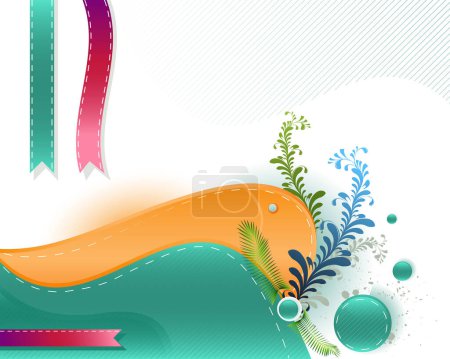 Illustration for Abstract background with wave and colorful elements. - Royalty Free Image