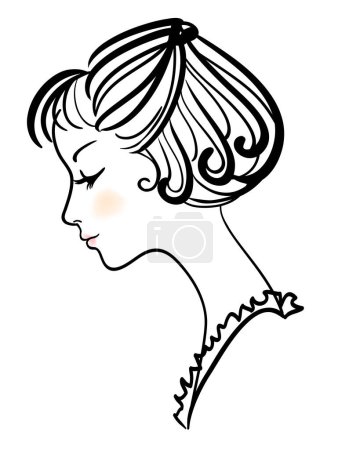 Illustration for Vector drawing of a girl - Royalty Free Image