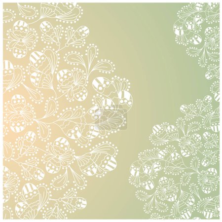 Illustration for Abstract floral ornament, seamless vector background - Royalty Free Image