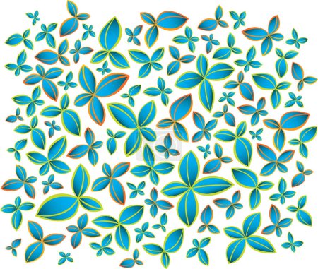 Téléchargez les illustrations : Fond sans couture vectoriel avec des fleurs colorées - en licence libre de droit