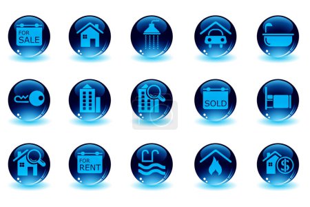 Illustration for Real estate  icons  vector illustration - Royalty Free Image
