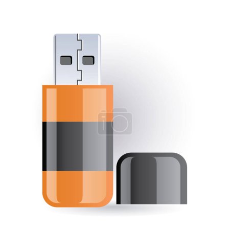 Ilustración de Icono de la ilustración del vector de la unidad USB - Imagen libre de derechos