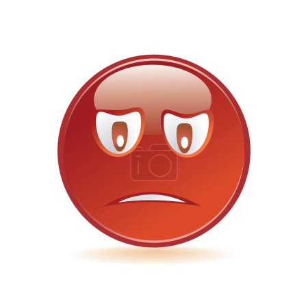 Illustration for Sad emoticon icon, cartoon vector illustration - Royalty Free Image