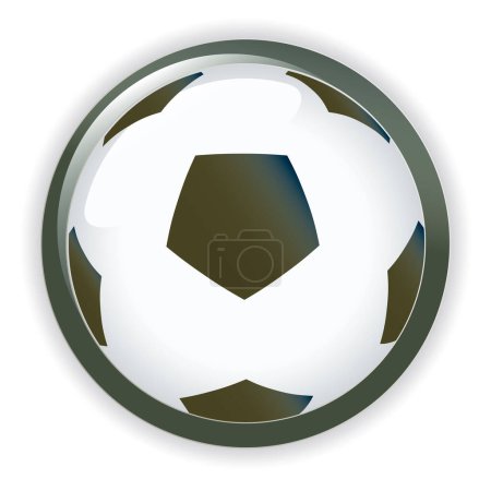 Téléchargez les illustrations : Icône de football. Illustration plate de l'icône vectorielle de ballon de football pour le web - en licence libre de droit