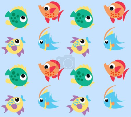 Illustration for Seamless pattern with cute cartoon birds. vector illustration - Royalty Free Image