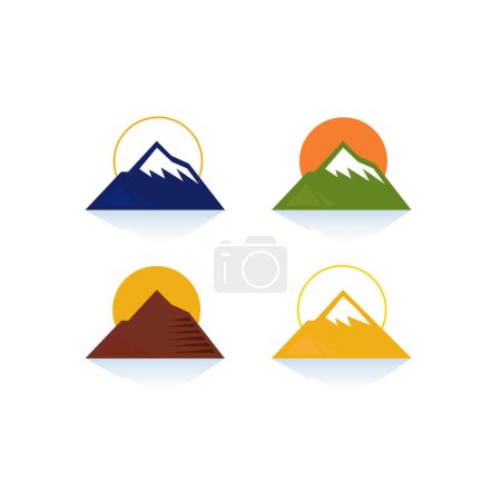 Ilustración de Montaña Logo plantilla vector icono ilustración diseño - Imagen libre de derechos