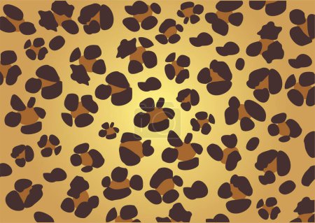 Ilustración de Fondo de piel de leopardo, ilustración vectorial. - Imagen libre de derechos