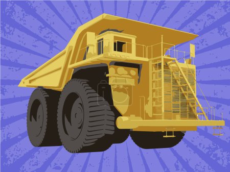 Téléchargez les illustrations : Illustration vectorielle de camion jaune - en licence libre de droit