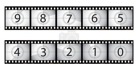 Illustration for Film camera with number 8. vector illustration. isolated on white background - Royalty Free Image