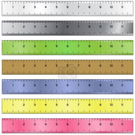 Illustration for Colorful rulers  isolated on white - Royalty Free Image