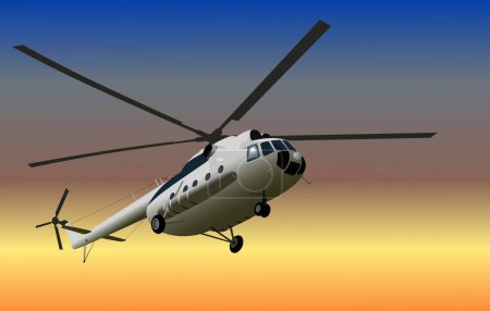 Ilustración de Helicóptero icono vector ilustración - Imagen libre de derechos