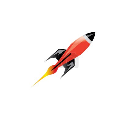 Téléchargez les illustrations : Illustration vectorielle icône fusée - en licence libre de droit