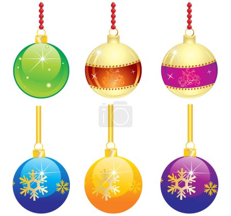 Ilustración de Conjunto de bolas de Navidad - Imagen libre de derechos