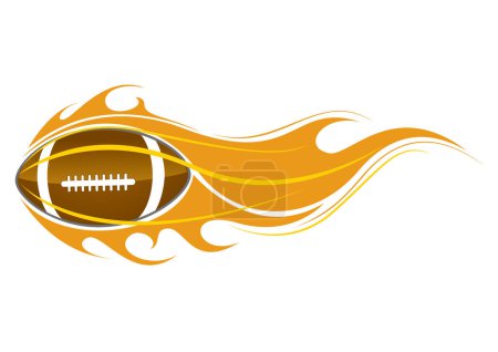 Illustration for Fire ball icon, football - Royalty Free Image