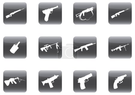 Ilustración de Ilustración vectorial de iconos de armas - Imagen libre de derechos