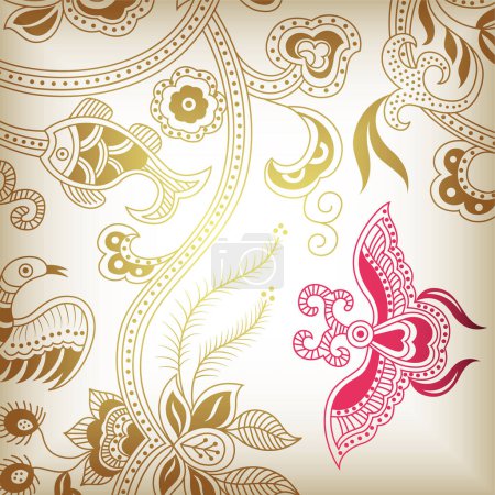 Illustration for Beautiful decorative abstract background, vector illustration - Royalty Free Image