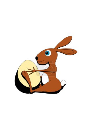 Illustration for Easter rabbit   vector illustration - Royalty Free Image