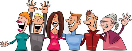 Illustration for Group of funny people, modern vector illustration - Royalty Free Image