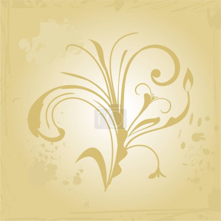 Ilustración de Vector ornamento floral. elementos de diseño vintage - Imagen libre de derechos