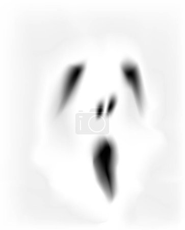 Ilustración de Fantasma blanco con fondo negro - Imagen libre de derechos