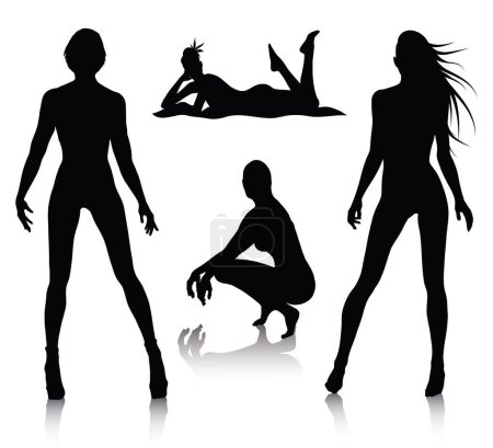 Illustration for Vector silhouette of women. - Royalty Free Image
