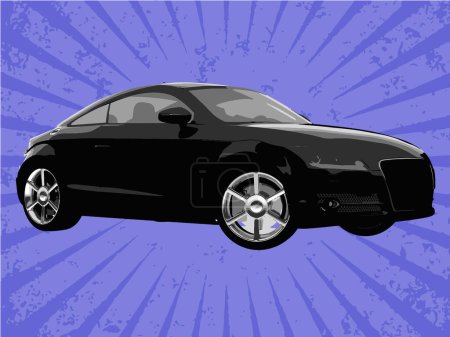 Téléchargez les illustrations : Illustration vectorielle de voiture n fond - en licence libre de droit