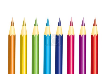 Illustration for Colorful pencils of different colors - Royalty Free Image