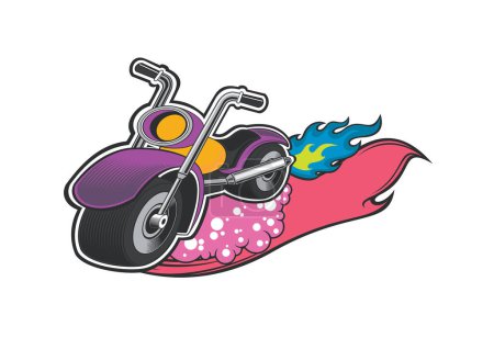 Illustration for Motorcycle cartoon icon, vector - Royalty Free Image