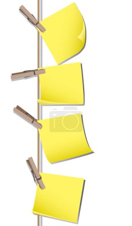 Illustration for Set of  notes papers vector illustration - Royalty Free Image