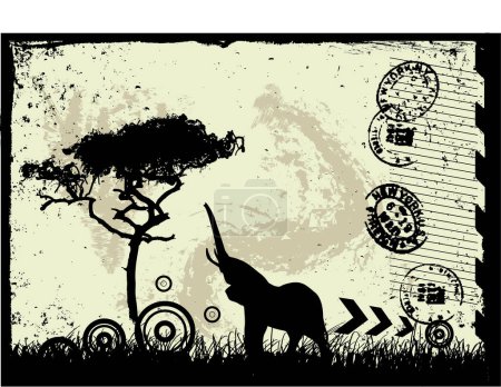 Ilustración de Ilustración vectorial de un elefante - Imagen libre de derechos