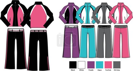 Illustration for Set of sport costumes, modern vector illustration - Royalty Free Image