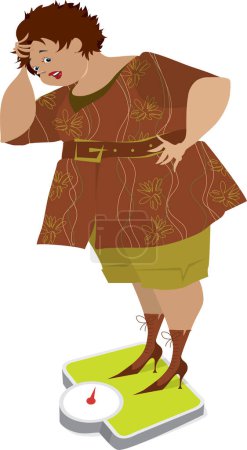 Illustration for Overweight, modern vector illustration - Royalty Free Image