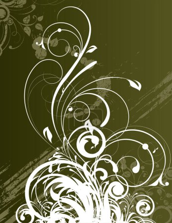 Ilustración de Fondo vectorial con patrón floral - Imagen libre de derechos