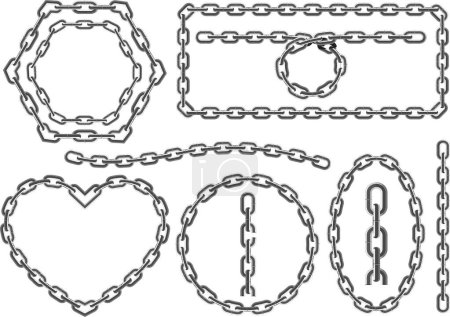 Illustration for Chain of different shapes - Royalty Free Image