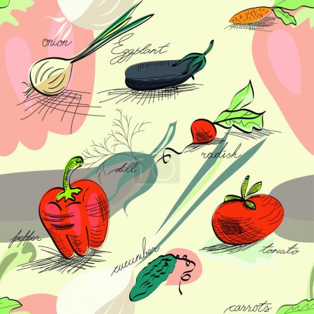 Illustration for Hand drawn vegetables set - Royalty Free Image
