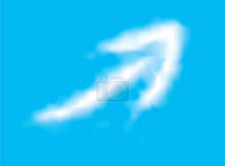 Ilustración de El humo de color azul sobre fondo negro - Imagen libre de derechos
