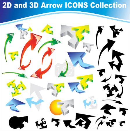 Illustration for Vector icons of arrows - Royalty Free Image