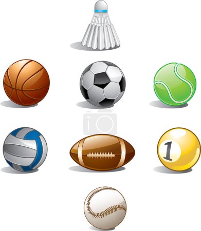 Illustration for Set of different sport equipment - Royalty Free Image