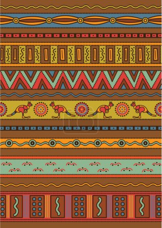 Illustration for Seamless pattern with ethnic motifs in ethnic style - Royalty Free Image